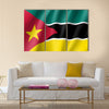 Vector national flag of Mozambique Multi panel canvas wall art