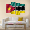 Vector national flag of Mozambique Multi panel canvas wall art