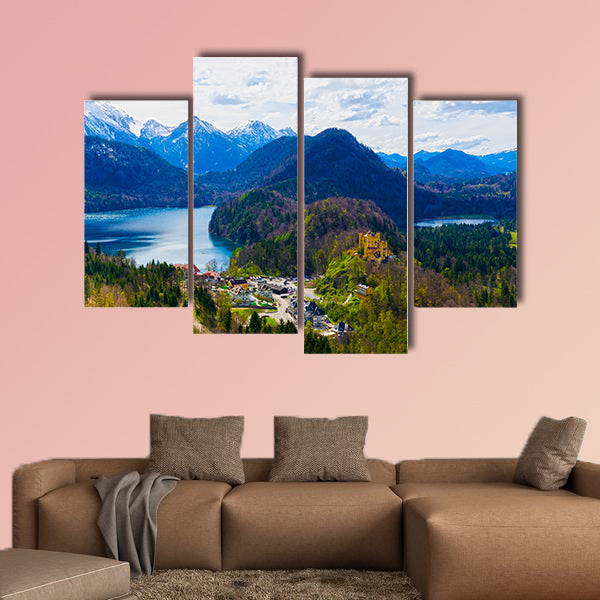 Hohenschwangau Castle, Bavaria, Germany multi panel canvas wall art