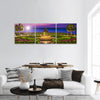 Waterfront Park Pineapple Fountain Charleston, Carolina, Panoramic canvas Wall Art