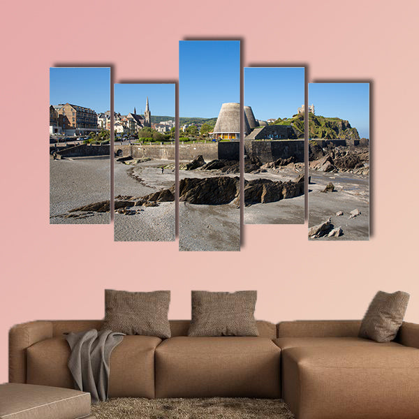 Ilfracombe North Devon UK seafront and beach Multi panel canvas wall art