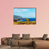 Landscape of the coastline towards Hanga Roa, Easter Island, Chile multi panel canvas wall art