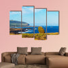 Landscape of the coastline towards Hanga Roa, Easter Island, Chile multi panel canvas wall art