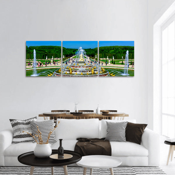 Latona Fountain in Garden of Versailles in France Panoramic canvas Wall Art