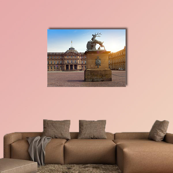 Deer sculpture with crest in front of the main entrance in Germany  wall art