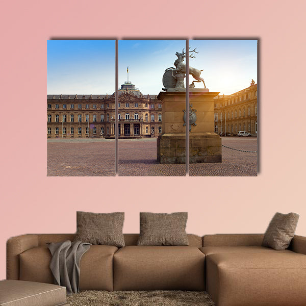 Deer sculpture with crest in front of the main entrance in Germany  wall art