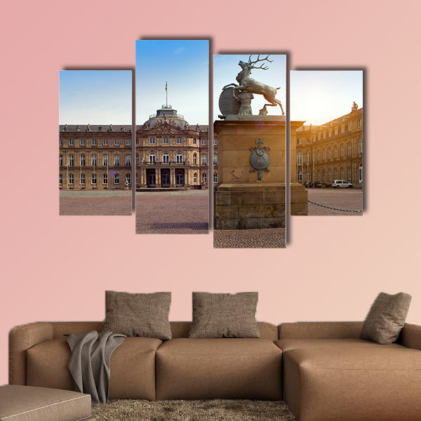 Deer sculpture with crest in front of the main entrance in Germany  wall art