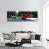 Floral figures of ducks on the island of Mainau in Germany Panoramic canvas Wall Art