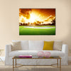 Sunset on golf field Multi panel canvas wall art