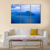 Aerial view to Tavurvur volcano at Rabaul New Britain island Papua New Guinea Multi panel canvas wall art