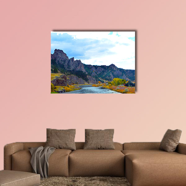 MIssouri River Colors - Driving through Western Montana, Multi panel canvas wall art