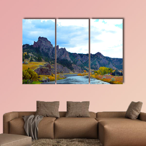 MIssouri River Colors - Driving through Western Montana, Multi panel canvas wall art