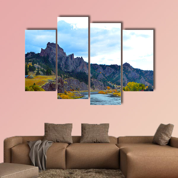 MIssouri River Colors - Driving through Western Montana, Multi panel canvas wall art