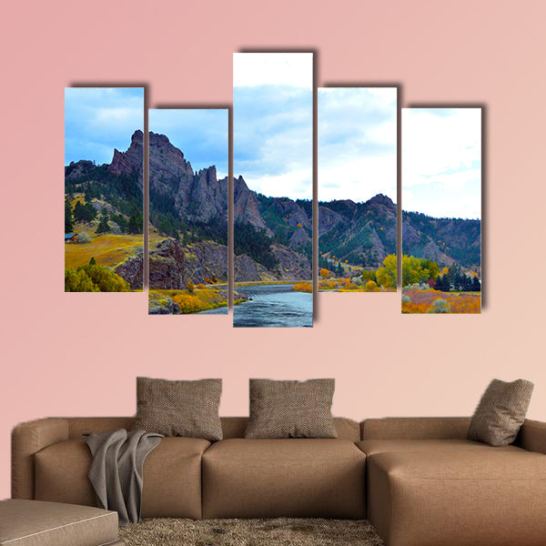 MIssouri River Colors - Driving through Western Montana, Multi panel canvas wall art
