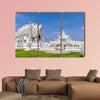 White Temple before the destructing earthquake near Chiang Rai, Thailand multi panel canvas wall art