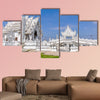 White Temple before the destructing earthquake near Chiang Rai, Thailand multi panel canvas wall art