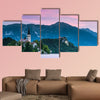 Early morning at Bled Lake in Slovenia multi panel canvas wall art