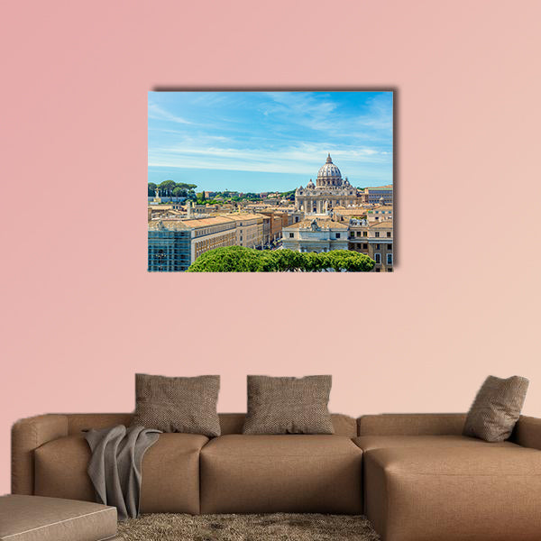 Vatican and Basilica of Saint Peter seen from Castel Sant'Angelo wall art