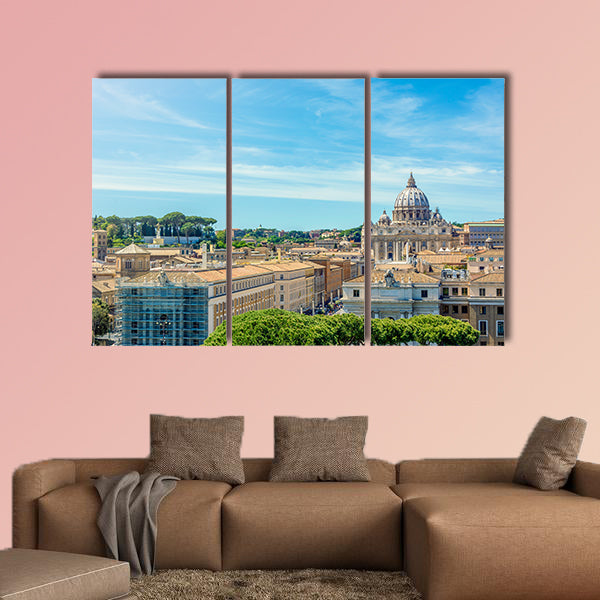 Vatican and Basilica of Saint Peter seen from Castel Sant'Angelo wall art