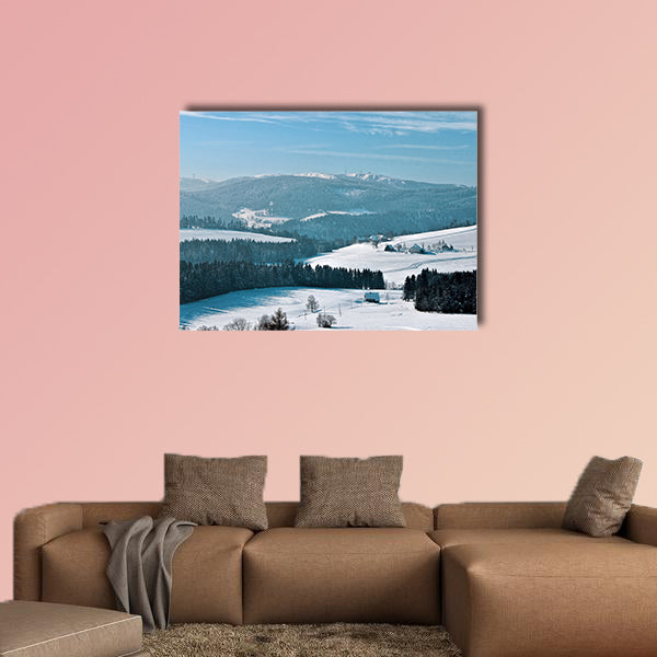 Winter in Breitnau in the Black Forest, Germany multi panel canvas wall art