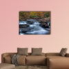 Autumn arrives at Kitchen Creek, Ricketts Glen State Park Pennsylvania multi panel canvas wall art