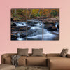 Autumn arrives at Kitchen Creek, Ricketts Glen State Park Pennsylvania multi panel canvas wall art