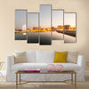 Baku Azerbaijan during sunset Multi Panel Canvas Wall Art