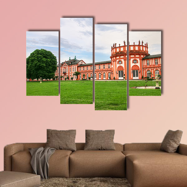 Biebrich Palace in Wiesbaden, Hesse, Germany multi panel canvas wall art