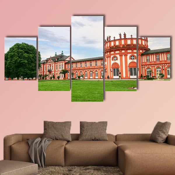 Biebrich Palace in Wiesbaden, Hesse, Germany multi panel canvas wall art