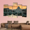 View to bridge and Vatican City at sunset in the Rome, Italy wall art