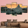 View to bridge and Vatican City at sunset in the Rome, Italy wall art