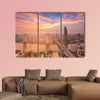 Beauty of sunset sky background over Bangkok city, Thailand wall art