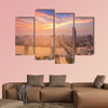 Beauty of sunset sky background over Bangkok city, Thailand wall art