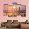 Beauty of sunset sky background over Bangkok city, Thailand wall art