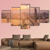 Beauty of sunset sky background over Bangkok city, Thailand wall art