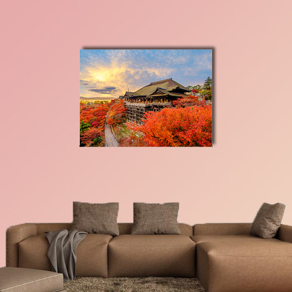 Kiyomizu-dera in Kyoto, Japan multi panel canvas wall art