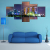 Cityscape of Singapore at night multi panel canvas wall art