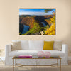 May view on Vltava river, Stechovice dam, Czech Republic Multi panel canvas wall art