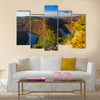 May view on Vltava river, Stechovice dam, Czech Republic Multi panel canvas wall art