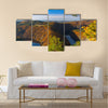 May view on Vltava river, Stechovice dam, Czech Republic Multi panel canvas wall art