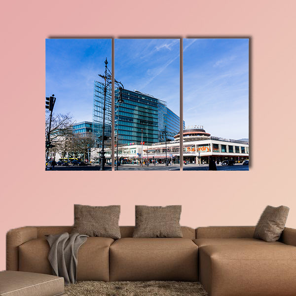 Typical Street view in Berlin, Germany multi panel canvas wall art