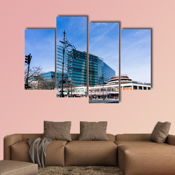 Typical Street view in Berlin, Germany multi panel canvas wall art