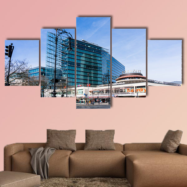 Typical Street view in Berlin, Germany multi panel canvas wall art