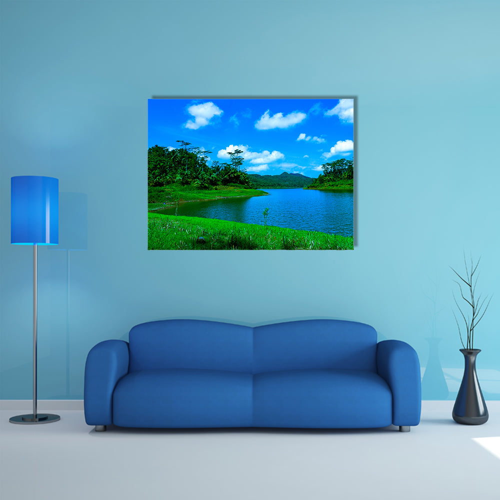 Waduk Sermo, Kulon Progo, Yogyakarta, Indonesia multi panel canvas wall art