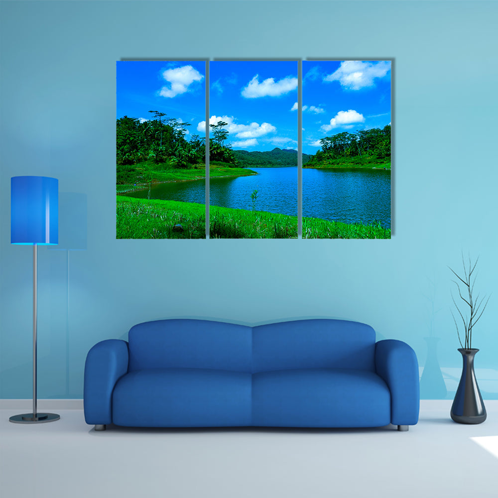 Waduk Sermo, Kulon Progo, Yogyakarta, Indonesia multi panel canvas wall art