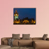 Edinburgh balmoral hotel night view multi panel canvas wall art