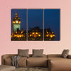 Edinburgh balmoral hotel night view multi panel canvas wall art