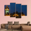 Edinburgh balmoral hotel night view multi panel canvas wall art