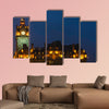 Edinburgh balmoral hotel night view multi panel canvas wall art