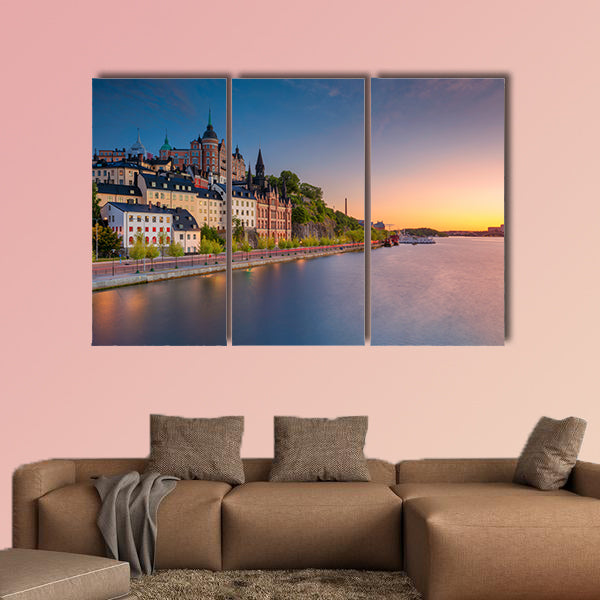 Image of old town Stockholm, Sweden multi panel canvas wall art
